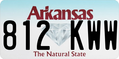 AR license plate 812KWW