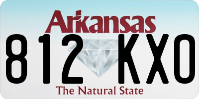 AR license plate 812KXO