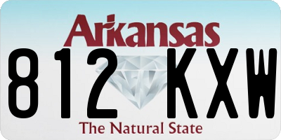 AR license plate 812KXW
