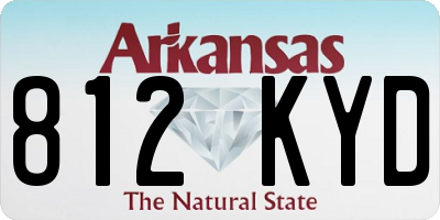 AR license plate 812KYD
