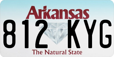 AR license plate 812KYG