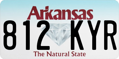 AR license plate 812KYR