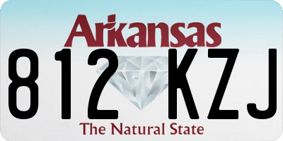 AR license plate 812KZJ