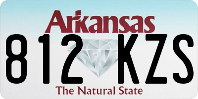 AR license plate 812KZS