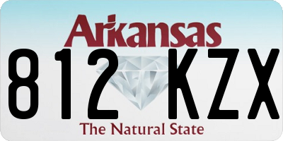 AR license plate 812KZX