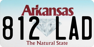 AR license plate 812LAD