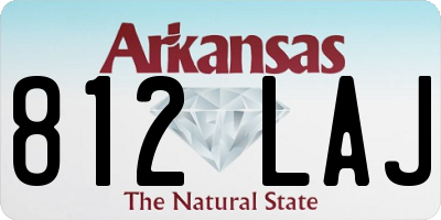 AR license plate 812LAJ