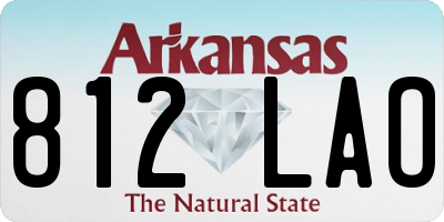 AR license plate 812LAO
