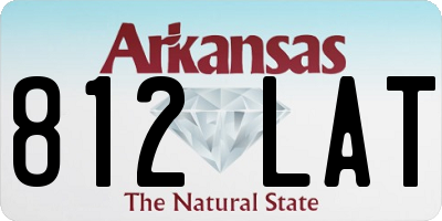 AR license plate 812LAT