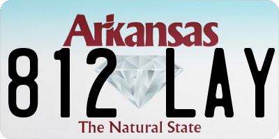 AR license plate 812LAY