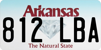 AR license plate 812LBA