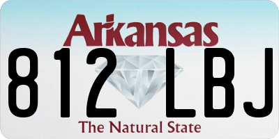 AR license plate 812LBJ