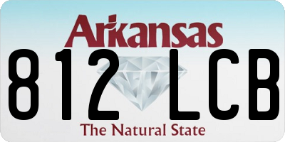 AR license plate 812LCB