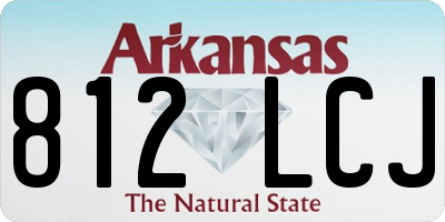 AR license plate 812LCJ