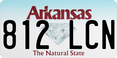AR license plate 812LCN
