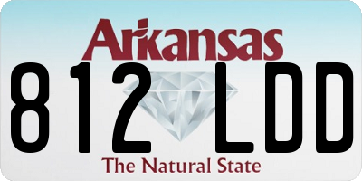 AR license plate 812LDD