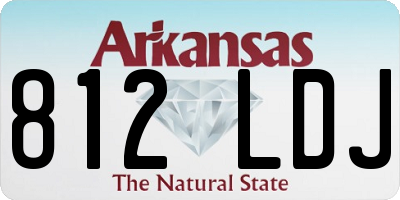 AR license plate 812LDJ