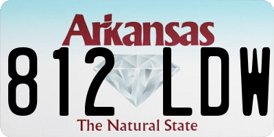 AR license plate 812LDW