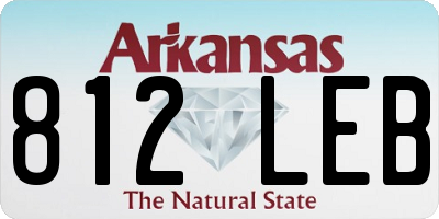 AR license plate 812LEB
