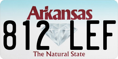 AR license plate 812LEF