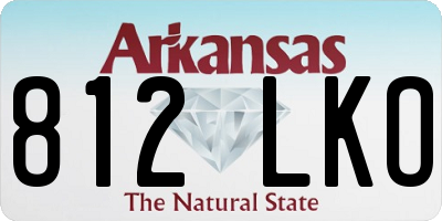 AR license plate 812LKO