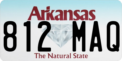 AR license plate 812MAQ