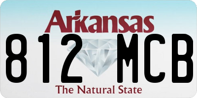 AR license plate 812MCB