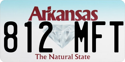 AR license plate 812MFT