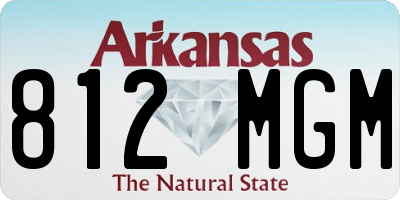 AR license plate 812MGM