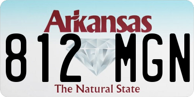 AR license plate 812MGN