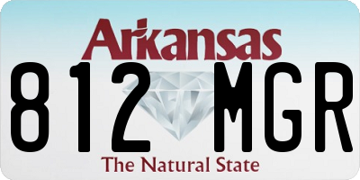 AR license plate 812MGR