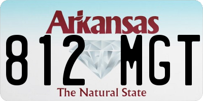 AR license plate 812MGT