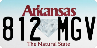 AR license plate 812MGV