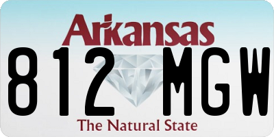 AR license plate 812MGW
