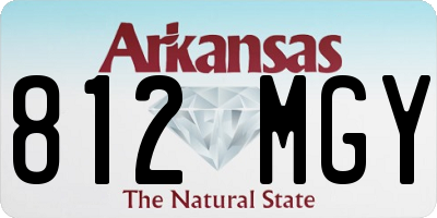 AR license plate 812MGY