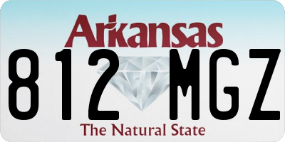 AR license plate 812MGZ