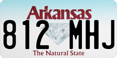 AR license plate 812MHJ