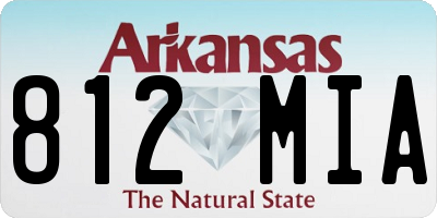 AR license plate 812MIA