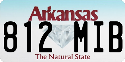 AR license plate 812MIB
