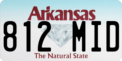 AR license plate 812MID