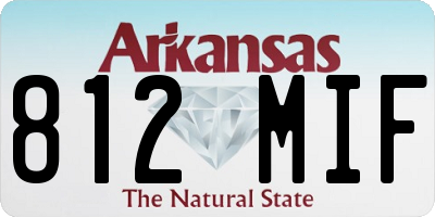 AR license plate 812MIF