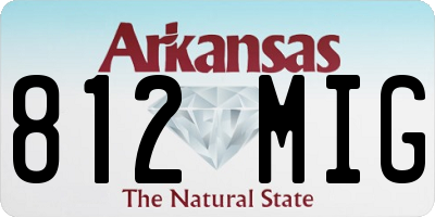 AR license plate 812MIG