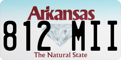 AR license plate 812MII