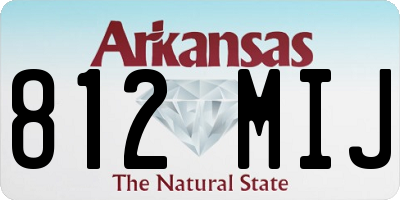 AR license plate 812MIJ