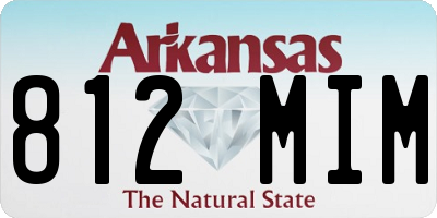 AR license plate 812MIM