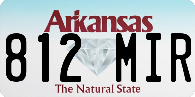 AR license plate 812MIR