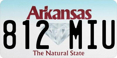AR license plate 812MIU