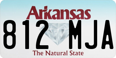 AR license plate 812MJA