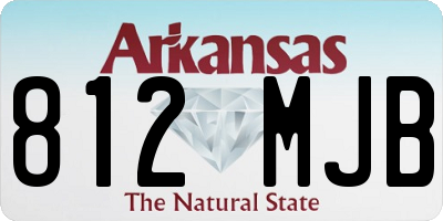 AR license plate 812MJB
