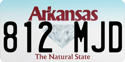 AR license plate 812MJD